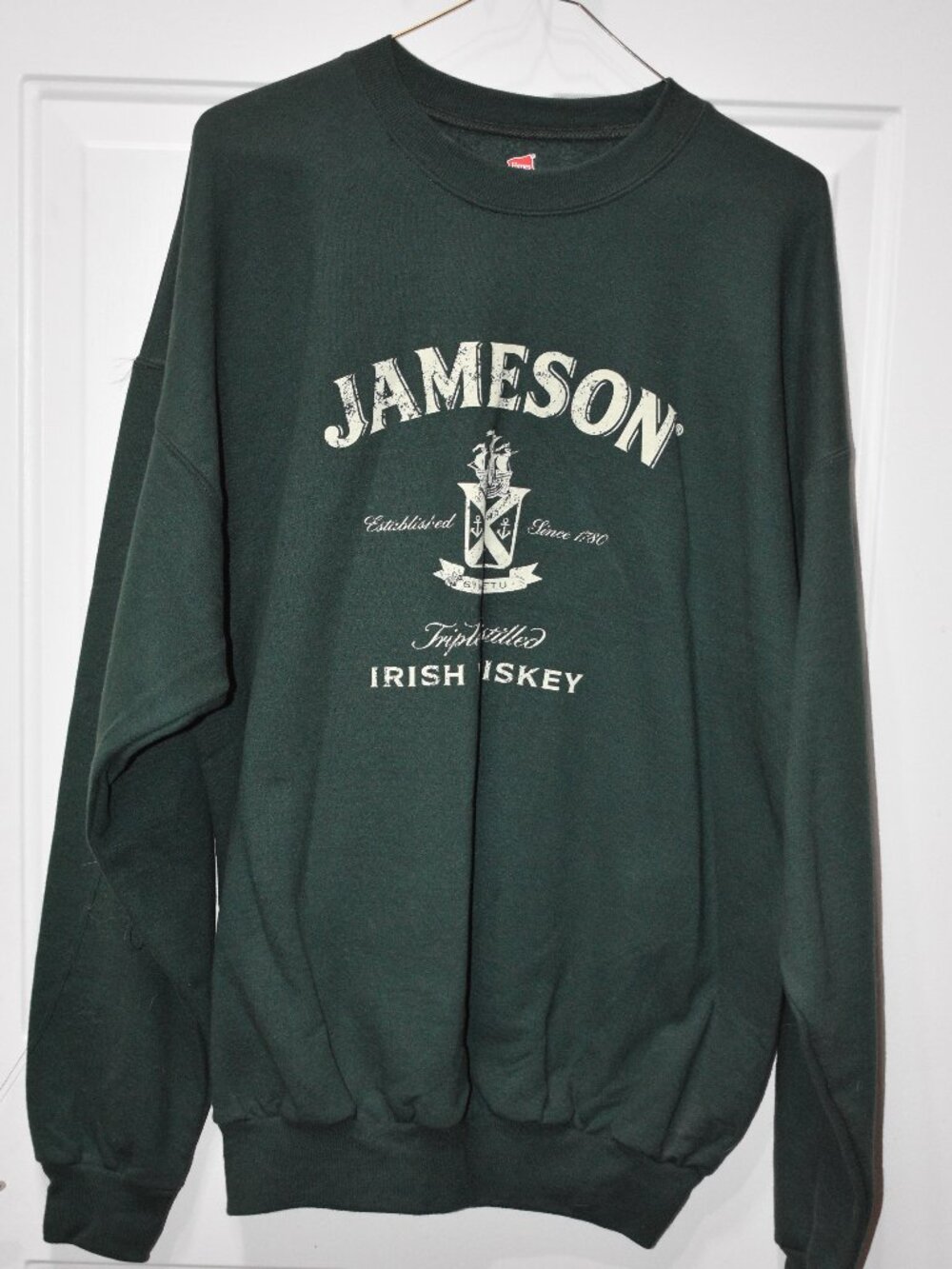 Jameson Irish Whiskey Graphic Crewneck Sweatshirt Forest Green - New - XL